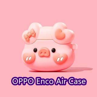 【ของแท้】เคสหูฟัง แบบนิ่ม ลายการ์ตูน สีพื้น สําหรับ OPPO Enco Air