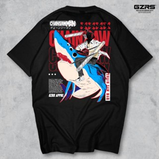 Daily-T Gzrs เสื้อยืด ลาย Chainsaw Man สีดํา สําหรับผู้ชาย