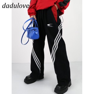 DaDulove💕 New American Street Womens Striped Casual Pants High Waist Loose Sports Pants Large Jogging Pants