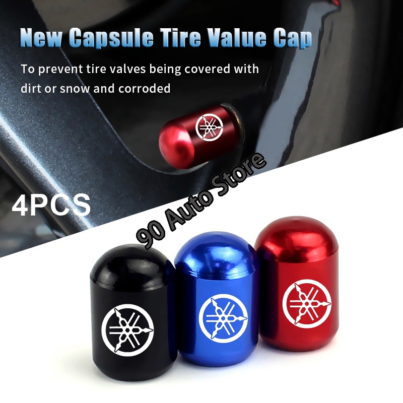 4 ชิ้น/เซ็ตใหม่แคปซูลยางมูลค่าหมวกสําหรับ Yamaha R6 R1 FZ1 R3 YBR125 Auto ใหม่ Anti-theft ป้องกันการ