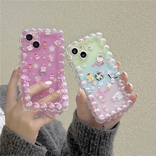 SANRIO เคสโทรศัพท์มือถือ ลายการ์ตูนซานริโอ้น่ารัก พร้อมขาตั้ง สําหรับ iPhone 14 13 12 Pro Max 11 14promax