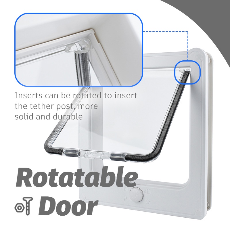 HamshMoc พนัง ประตูสัตว์เลี้ยงเงียบแมวประตูขนาดใหญ่พิเศษทนทานที่มีการล็อคความปลอดภัยปิดอัตโนมัติติดตั้งง่ายขนาดใหญ่พิเศษสําหรับแมว - รูปที่ 4