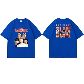 ป่าIllicit เสื้อยืดยอดนิยม เสื้อยืด พิมพ์ลาย Slam Dunk Black Distro คุณภาพสูง Sports T-shirt(S-5XL)