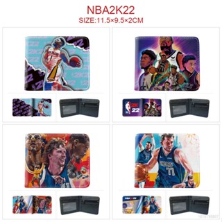 ใหม่ NBA 2K22 กระเป๋าสตางค์ กระเป๋าใส่บัตร พิมพ์ลายการ์ตูนอนิเมชั่น อเนกประสงค์