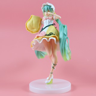 โมเดลฟิกเกอร์ PVC รูปนักร้องเสมือนจริง Vocaloid Hatsune Miku ขนาด 20.5 ซม. ของเล่นสําหรับเด็ก