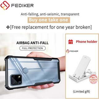 FEDIKER เคสโทรศัพท์กันกระแทกสําหรับ Realme C12 C15 C25 Narzo 20 เคส Case เคสโทรศัพท์ Clear Back Anti-Knock【Beetle Series】Hard Back Shockproof Slim Thin เคสมือถือ Cover