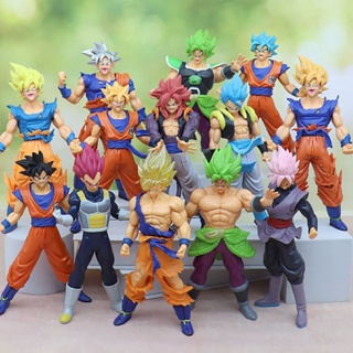 ตุ๊กตาฟิกเกอร์ การ์ตูนดราก้อนบอล Super Saiyan สําหรับเก็บสะสม ตั้งโต๊ะ