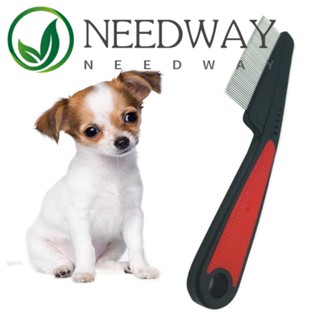 Needway หวีสเตนเลส แบบพกพา สําหรับสัตว์เลี้ยง สุนัข แมว