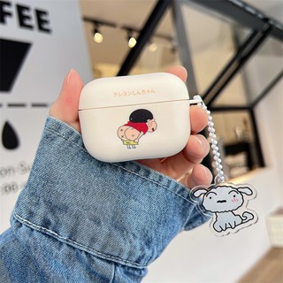 [Case Pro 2nd] เคส TPU นิ่ม เนื้อแมตต์ ลายการ์ตูนชินจังจอมแก่น สําหรับ AirPods Pro Pro2 Gen1/2 3