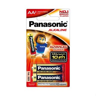 Panasonic Alkaline Battery ถ่านพานาโซนิค อัลคาไลน์ LR6T/2B Size AA 12 แพ็ค x 24 ชิ้น ถ่าน