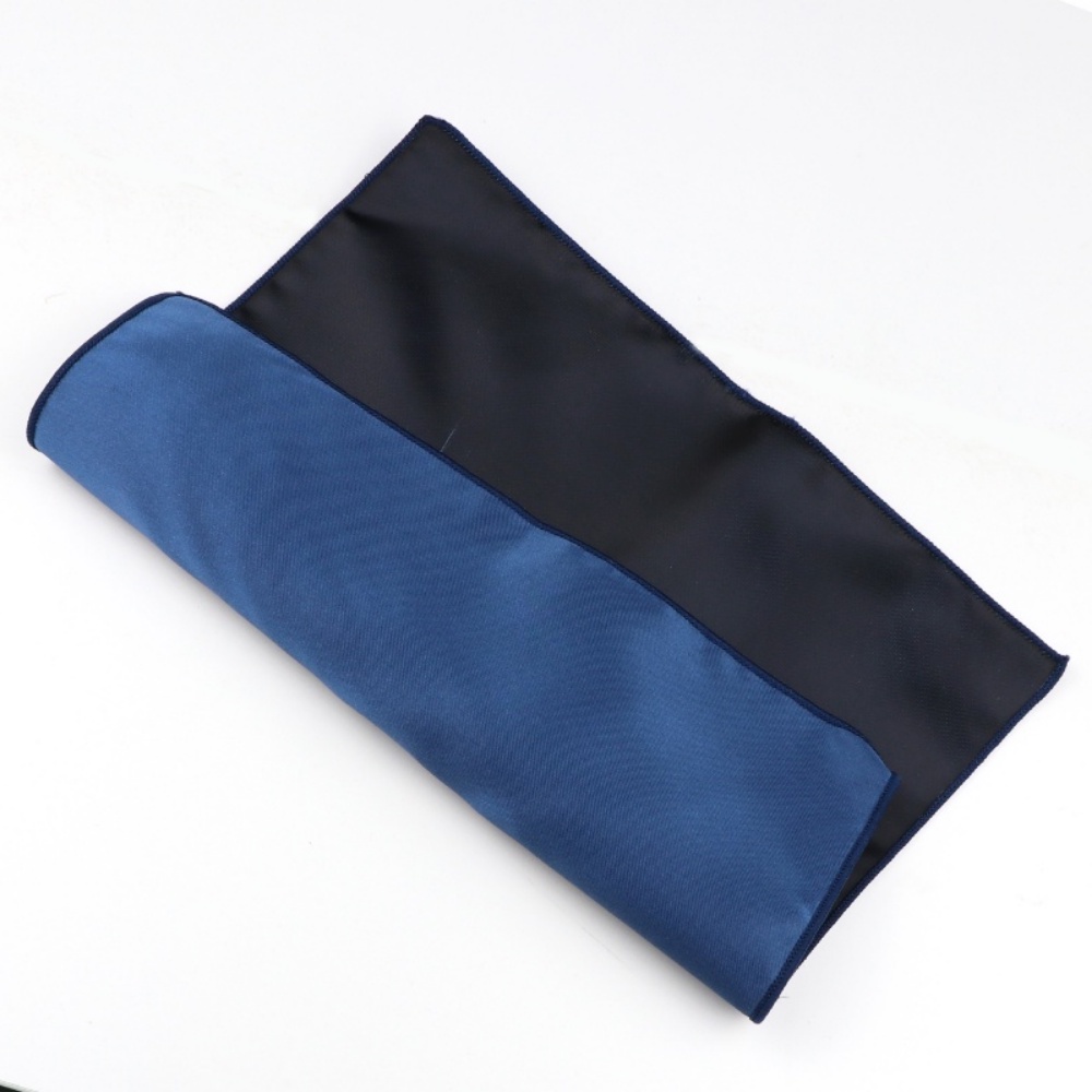 Zonfaz สีทึบผ ้ าไหมกระเป ๋ าสแควร ์ สําหรับผู ้ ชายชุดเงาคลาสสิกน ้ ําเงินสีแดงสีดําสบายๆผ ้ าเช ็ ดหน ้ าอุปกรณ ์ จัดงานแต ่ งงาน - รูปที่ 2