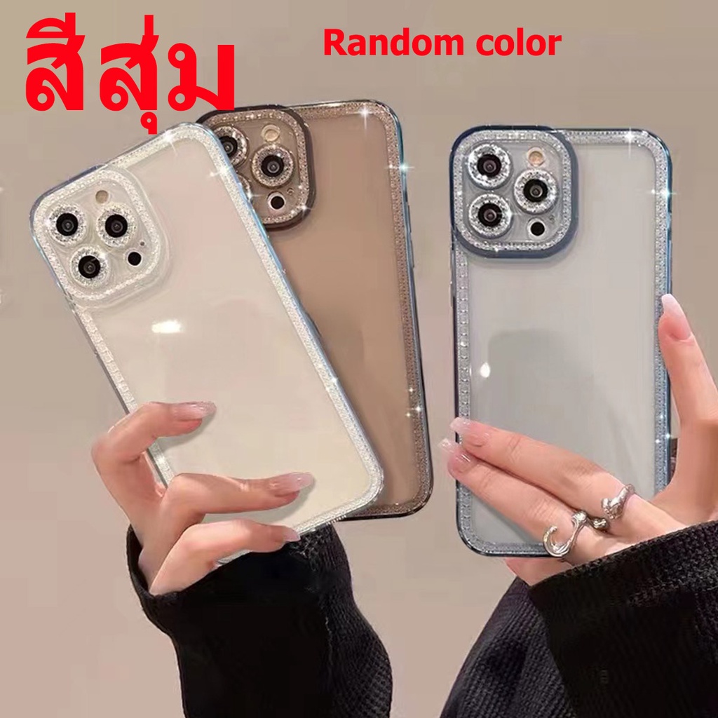 สีสุ่ม เคสโทรศัพท์มือถือแบบใสกันกระแทกกันกระแทกสําหรับ for Iphone 11 12 13 Pro Max X Xs Xsmax Xr 7 8 Plus SE 2020
