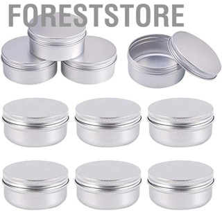 Foreststore 10Pcs Empty Cosmetics Container Pots Aluminium Tin Jars for Cream Sample Powder