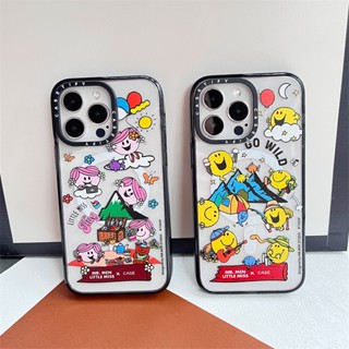 【Mr.Men Little Miss】CASETIFY เคสป้องกันโทรศัพท์มือถืออะคริลิค แบบแม่เหล็ก ลายตัวอักษร สําหรับ iPhone 14 Pro MAX 11 12 13 Pro MAX 14 Plus