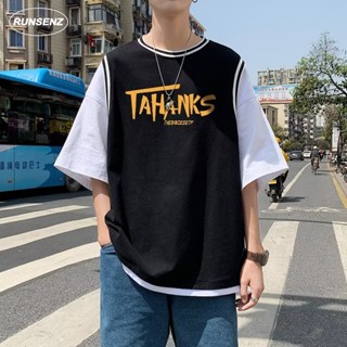 เสื้อยืดลําลอง แขนสั้น คอกลม ทรงหลวม ขนาดใหญ่ แฟชั่นสําหรับผู้ชาย ไซซ์ M - 8XL