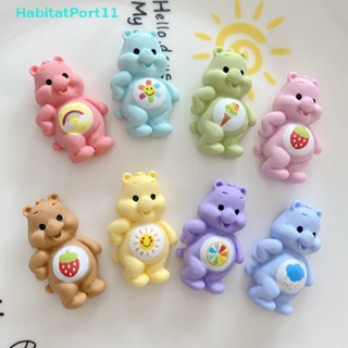 Habitatport เรซิ่น รูปการ์ตูนหมีน้อย 24*34 มม. สําหรับทําเครื่องประดับ DIY 10 ชิ้น