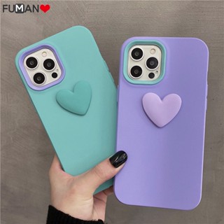 เคสโทรศัพท์มือถือซิลิโคน แบบนิ่ม ลายหัวใจ 3D สําหรับ Redmi Note 12 Pro Plus Turbo Speed 12S 11 Pro 4G 5G 3 in 1