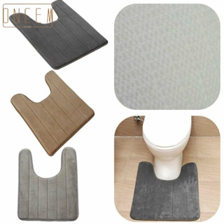 【ONCEMOREAGAIN】Toilet Mats 1pc Slow Rebound U-Shaped Bathroom Toilet Accessories Parts