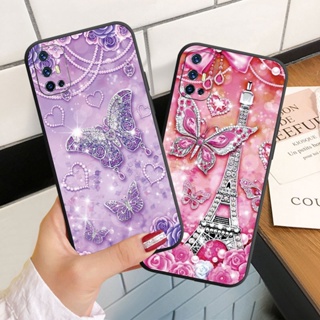 เคสโทรศัพท์มือถือ ซิลิโคนนิ่ม ลายผีเสื้อ ประดับเพชร สําหรับ Vivo V15 V17 Pro V19