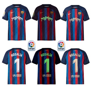 เสื้อกีฬาแขนสั้น ลายทีมชาติบาร์เซโลน่า 2022 2023 ชุดเหย้า