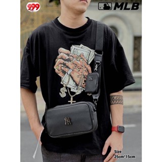 ใหม่✨ ลดสูงสุด 50% กระเป๋าสะพายข้างชายMLB  mens backpack black/ดำ รหัสฺBP61  มี 2 แบบ กระเป๋าสะพายข้าง