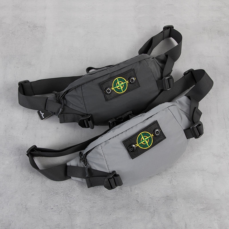 Stone island กระเป๋าคาดอก กระเป๋าคาดเอว สะท้อนแสง ขนาดเล็ก กันน้ํา เหมาะกับเล่นกีฬาขี่จักรยาน สําหรับผู้ชาย และผู้หญิง