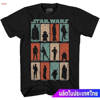 เสื้อยืดแขนสั้นเสื้อยืดโอเวอร์ไซส์เสื้อยืดราคาถูกZ009 เสื้อยืดลำลอง STAR WARS Find Me Luke Vader Yoda Chewie Boba Fett H