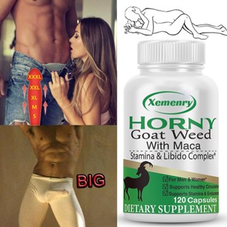 XEMENRY Horny Goat Grass 1,000 mg Endurance &amp; Libido Complex with Maca 600 mg 60/120 แคปซูล