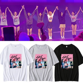&lt; 2.18 &gt; BLACKPINK Concert BORN PINK Kim Ji-Soo LISA Park Chae-Young Loose Printed Short-Sleeved T-Shirt