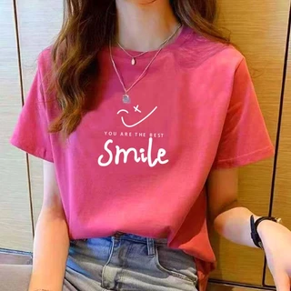 เสื้อยืดคอกลม แขนสั้น พิมพ์ลายการ์ตูน ทรงหลวม สไตล์เกาหลี แฟชั่นสําหรับผู้หญิง