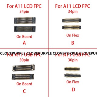 แท่นชาร์จ USB 30 34 Pin หน้าจอ LCD FPC สําหรับ Samsung Galaxy A11 M11 A115F A115A M115