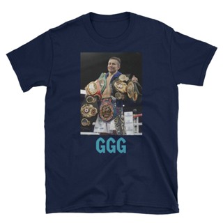 เสื้อยืดแขนสั้น คอกลม ผ้าฝ้าย พิมพ์ลายการ์ตูน Gennady Golovkin ระบายอากาศได้ดี สวมใส่สบาย แฟชั่นยอดนิยมS-5XL