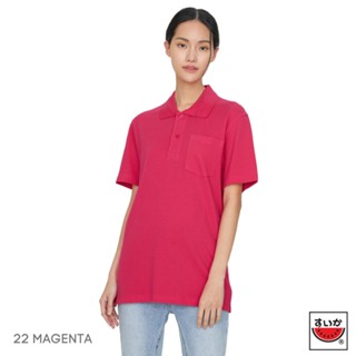 แตงโม (SUIKA) - เสื้อแตงโมคอปก POLO ชาย-หญิง (22 MAGENTA)