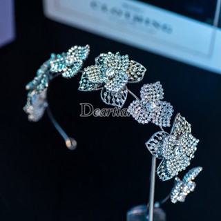 Fashion Bride Crown Flower Total Rhinestone Wedding Hair Band Daily Princess Wedding Headwear