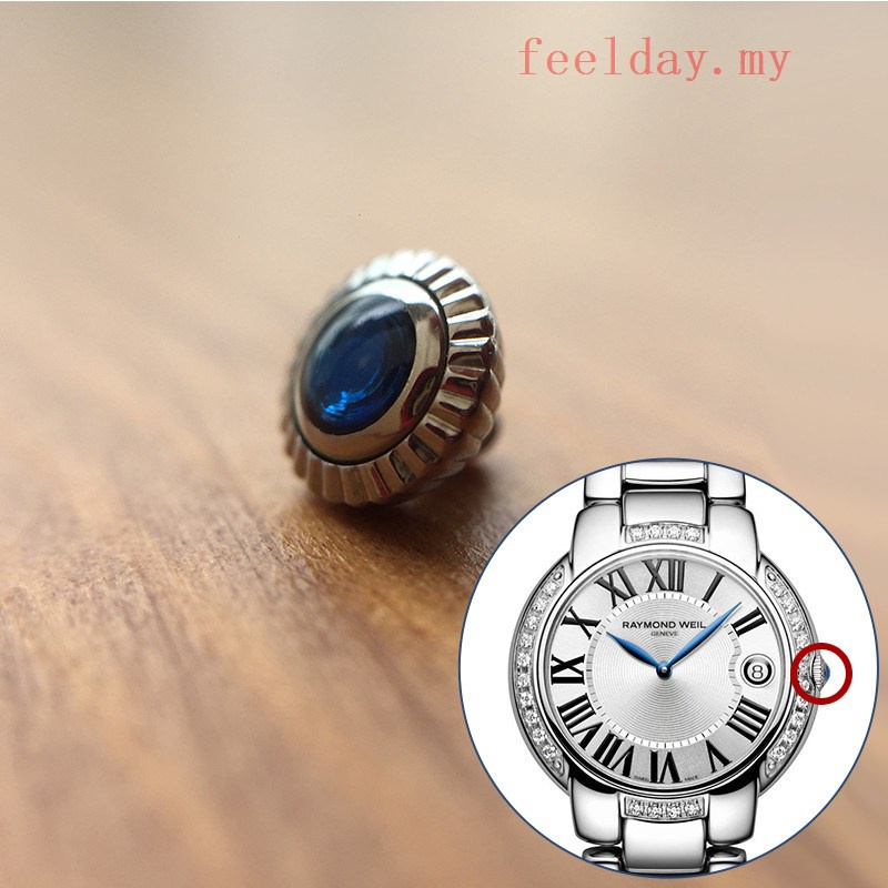 Sapphire Watch นาฬิกาเวลาแบบปรับได้ Crown Handle Head Adapt Raymond Weil Raymond Weil นาฬิกาผู้หญิง
