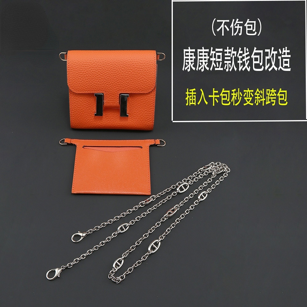 สายโซ่คล้องกระเป๋าสตางค์ ใบสั้น อุปกรณ์เสริม สําหรับ Hermes Kangkang