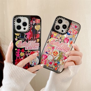 Casetifg เคสโทรศัพท์มือถือซิลิโคน TPU แบบแข็ง กันกระแทก ลายเซเลอร์มูน พร้อมกล่อง สําหรับ iPhone 11 12 13 14 Pro Max 14 Plus