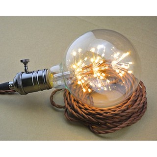 หลอดไฟ โคมไฟ Vintage Edison Filament หลอดไฟ E27 4W 220V หลอดไฟไส้ edison วินเทจ ตกแต่ง ขั้วE27 ทรงกลม ลายดอกสน