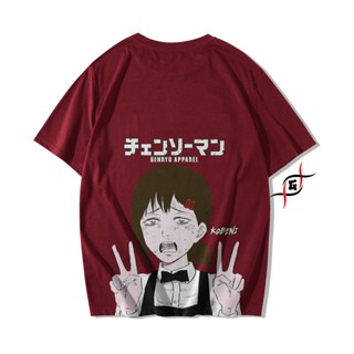 tshirt Genryu Kobeni เสื้อยืด ผ้าฝ้าย พิมพ์ลายอนิเมะ Chainsaw Man Combed 24s สําหรับผู้ชาย(S-5XL)