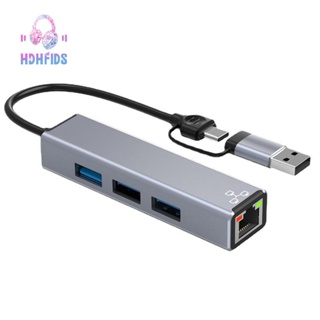 100Mbps RJ45 Network Card TYPE-C 3.0 Separator USB Ethernet Adapter USB3.0 HUB Extended Dock