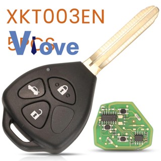 Xhorse XKTO03EN Universal Wire Remote Key Car Remote Smart Key Fob Flip 3 Button for Toyota Style for VVDI Key Tool 5Pcs/Lot