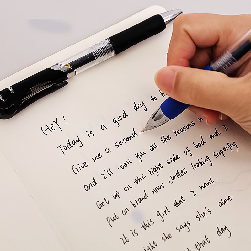 ปากกาลูกลื่นเจล 0.5 มม. สีดํา แดง น้ําเงิน แบบเปลี่ยน สําหรับสํานักงาน โรงเรียน - รูปที่ 2