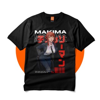 tshirt เสื้อยืด ผ้าฝ้าย ดีไซน์พรีเมี่ยม ลาย Chainsaw Man Makima สําหรับผู้ชาย(S-5XL)