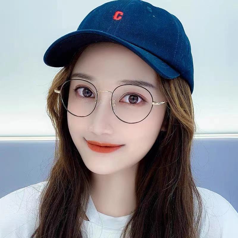 【ZM Glasses】แว่นตากรอบกลม ป้องกันแสงสีฟ้า แว่นตากรอบโลหะ แว่นตาสายตาสั้น สไตล์เกาหลี สไตล์นักเรียน แว่นตาแฟชั่น 103