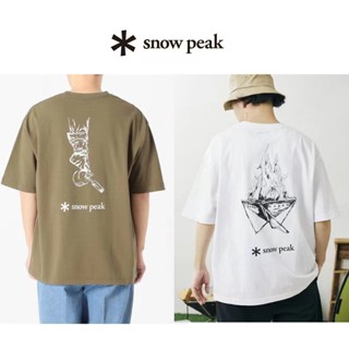 เสื้อยืดแขนสั้น พิมพ์ลาย Snow Peak Diary Standard Collaboration JS สําหรับตั้งแคมป์กลางแจ้ง