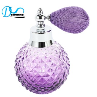 【High quality】110ML Vintage Crystal Spray Perfume Bottle White Short  Refillable Glass