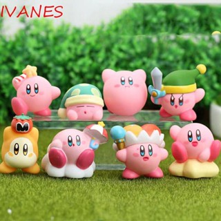 Ivanes Kirby ฟิกเกอร์ น่ารัก PVC ฟิกเกอร์ ของเล่น ตุ๊กตาการ์ตูน ของเล่นเด็ก เครื่องประดับ โมเดล ของเล่น