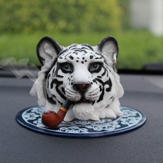 Creative Zodiac Tiger Car Decoration Personalized Car Tiger Head Decoration Dashboard Car Accessories Ornament Furnishings Cute Car Decoration  car interior accessories