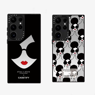 เคสโทรศัพท์มือถือ PC แบบแข็งพิเศษ ลาย Alice Olivia Stace Face พร้อมกระจก สําหรับ Samsung Galaxy S23 S22 Plus Ultra