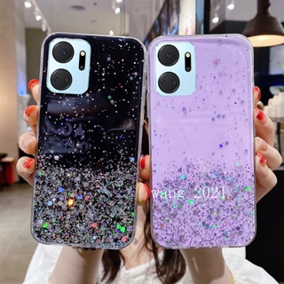 พร้อมส่ง ใหม่ เคสโทรศัพท์มือถือแบบนิ่ม ใส แต่งกลิตเตอร์ดาว สําหรับ Honor X7a X8a X9a X6 X8 5G 2023